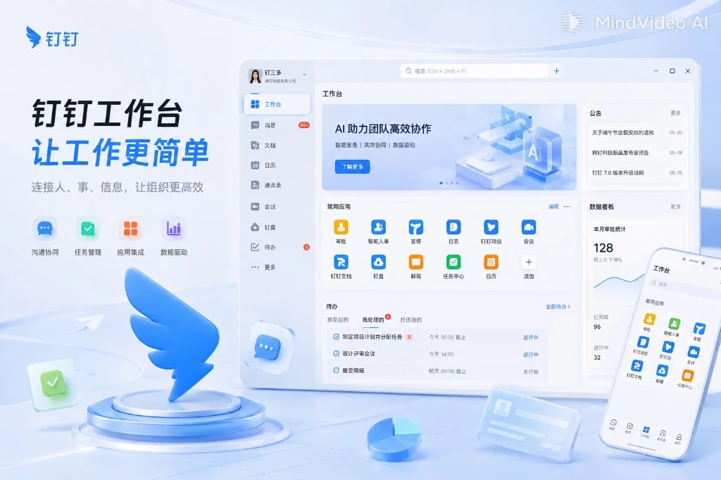 钉钉项目协同可视化与责任到人